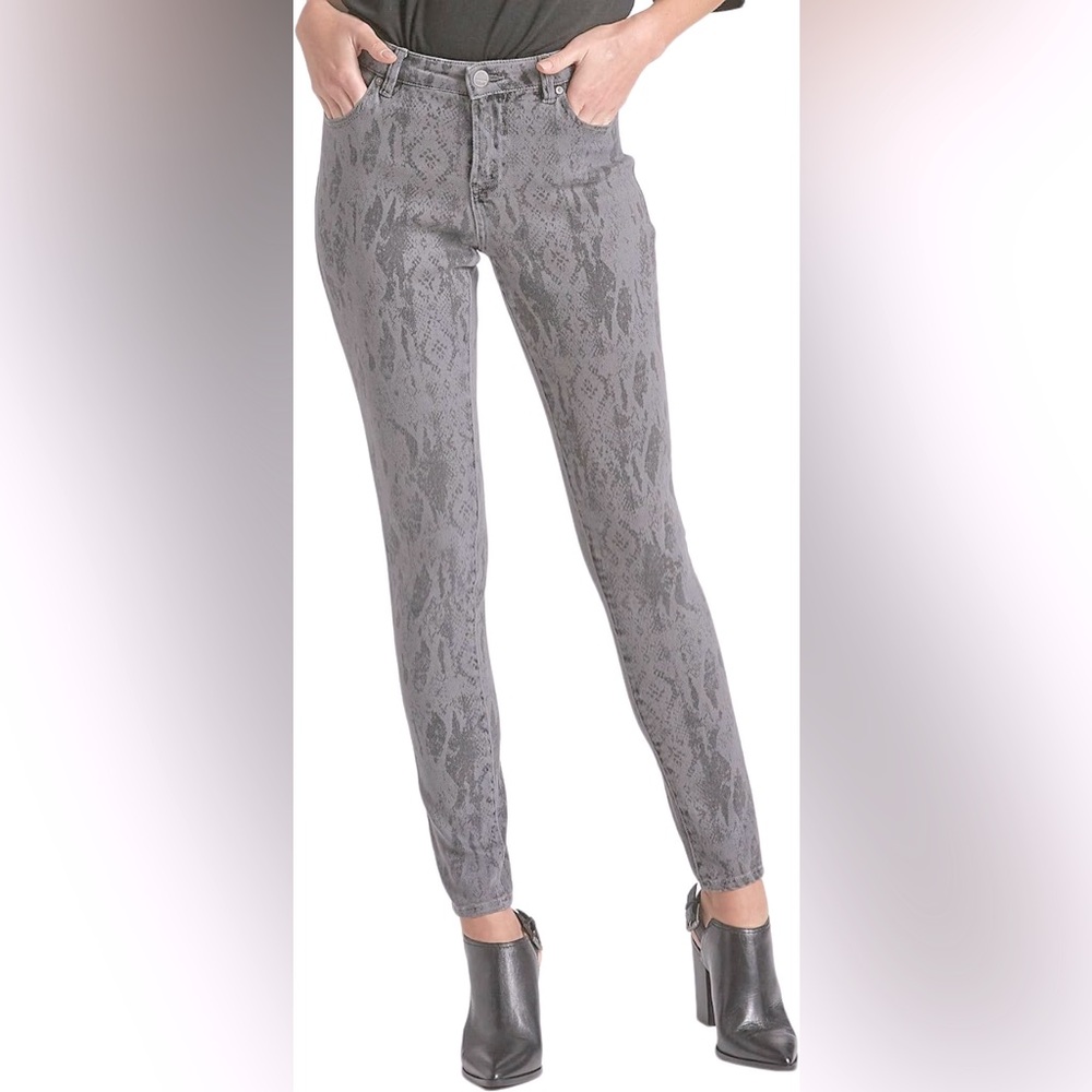 DEAR JOHN Gisele High Rise Skinny Black Grey Snake Pant Casual Women’s Size 30